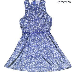 dELiA*s Blue Floral Sleeveless Dress - M